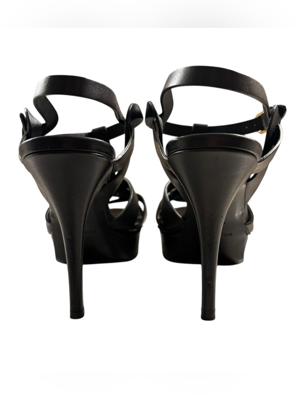 Saint Laurent | Tribute Platform Sandals Black Leather | EU 41 - Picture 8 of 16